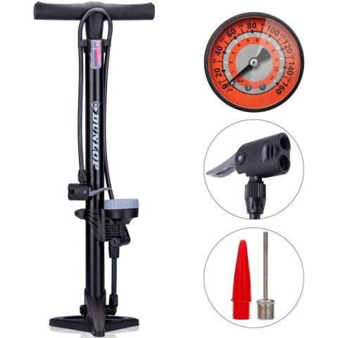 POMPKA WARSZTATOWO - ROWEROWA 160Psi (11Bar) Z MANOMETREM DUNLOP