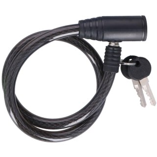 ZAPIĘCIE ROWEROWE SPIRALNE NA KLUCZ 1.2x65CM CZARNE DUNLOP