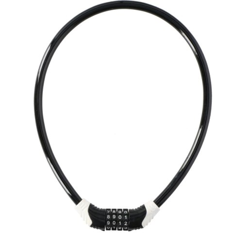 ZAPIĘCIE ROWEROWE SPIRALNE NA SZYFR 10MMx65CM CZARNE DUNLOP