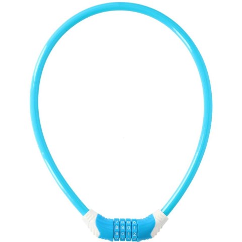 ZAPIĘCIE ROWEROWE SPIRALNE NA SZYFR 10MMx65CM NIEBIESKIE DUNLOP