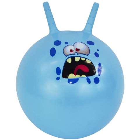 PIŁKA DO SKAKANIA Z ROGAMI 45CM NIEBIESKA