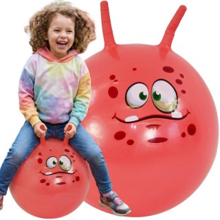 PIŁKA DO SKAKANIA Z ROGAMI 45CM RÓŻOWA