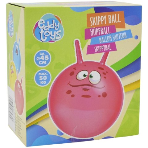 PIŁKA DO SKAKANIA Z ROGAMI 45CM RÓŻOWA