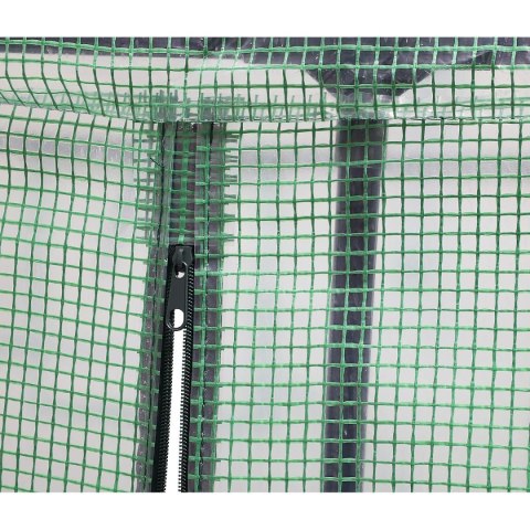 SZKLARNIA TUNEL OGRODOWY DWA WEJŚCIA DO POMIDORÓW I OGÓRKÓW 200x100x180CM ZIELONY