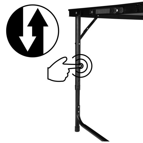 Zestaw turystyczny TRAMP BLACK WOOD czarny 120x60 cm