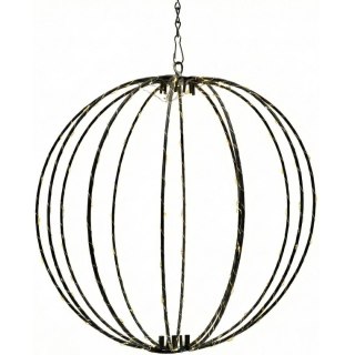 LAMPA SOLARNA WISZĄCA KULA 30CM 120 LED MULTIKOLOR