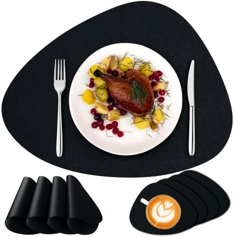 Komplet podkładek na stół TRIVAL BLACK