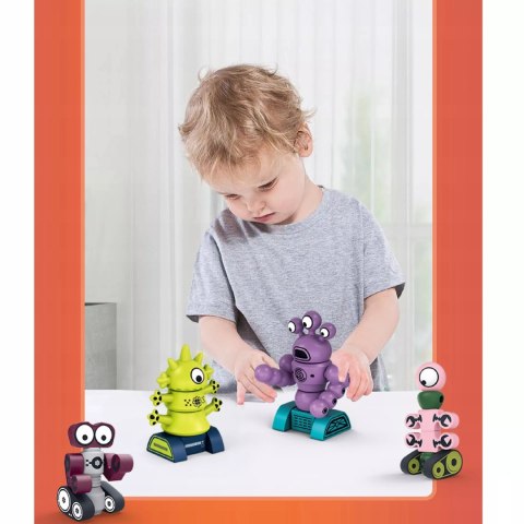 Magnetyczne Potwory Klocki Roboty dla dzieci 18m+ Zabawka Edukacyjna