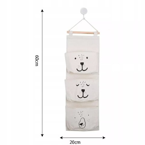 2x Organizer Wiszący do Pokoju Dziecka Kieszeń na Zabawki do łazienki 60 cm