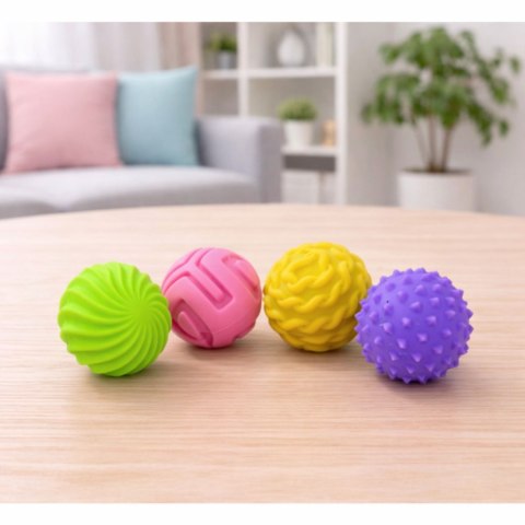 Magnetyczne Silikonowe Piłki Antystresowe W Etui Kolorowe 2,5 cm 4 el.