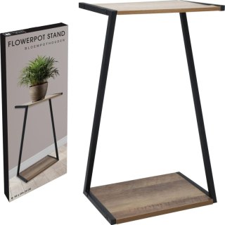 REGAŁ STOLIK KWIETNIK 2 POZIOMOWY NA ROŚLINY 29x20x50CM BLAT DREWNIANY