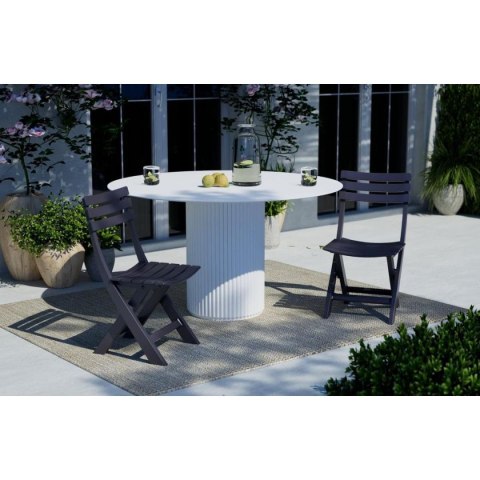 ZESTAW 4 KRZESEŁ CATERINGOWYCH SKŁADANYCH PLASTIKOWYCH ANTRACYT KOMODO