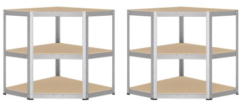 Regał magazynowy narożny 5 poziomów 180X70x40 nośność 875 kg