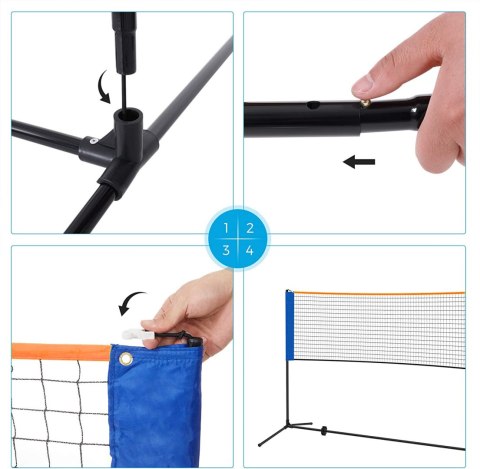 Siatka do badmintona ze stelażem ROCKET