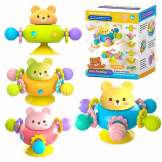 Zestaw grzechotek z przyssawką|spinnery sensoryczne misie dla niemowląt