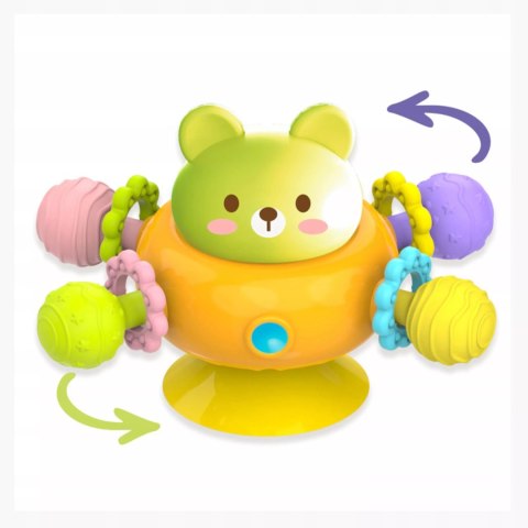 Zestaw grzechotek z przyssawką|spinnery sensoryczne misie dla niemowląt