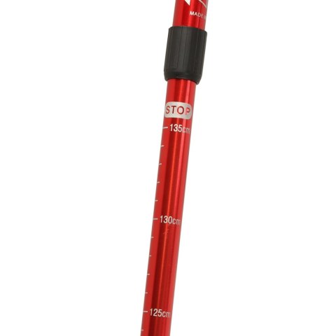 Kijki kije trekkingowe do nordic walking składane 2 sztuki czerwone