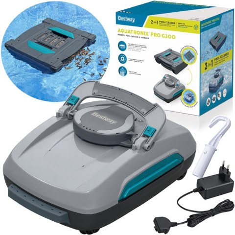 Bestway Bezprzewodowy odkurzacz basenowy AquaTronix ProG300 + skimmer 58942