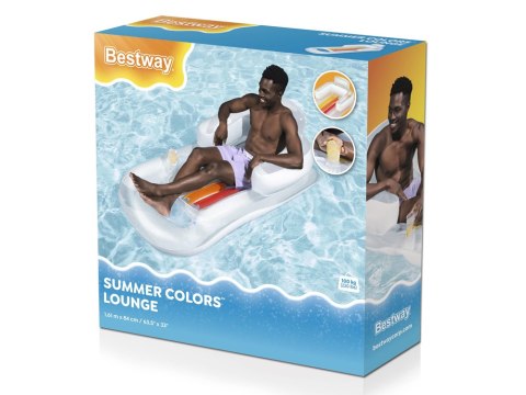 Bestway Dmuchany materac z oparciem Wbudowany uchwyt na kubek 161cm 43028