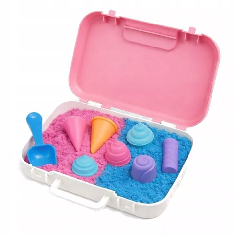 Piasek Kinetyczny dla dzieci Magiczny lodziarnia 1kg lody Foremki 3+