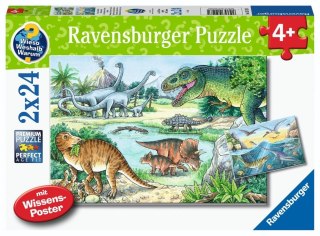 Puzzle 2x24 Dinosaurs