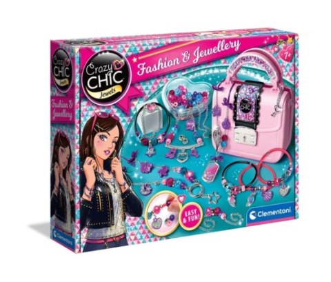 Crazy Chic Zestaw DIY Crazy Torebeczka Koraliki Bransoletki Clementoni 17651