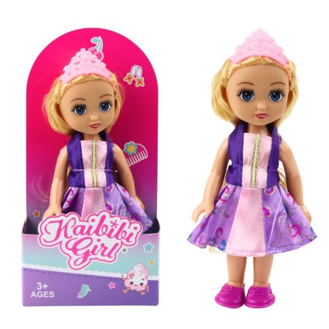 Mini Laleczka Księżniczka Korona Zdobiona Sukienka 17cm Mix