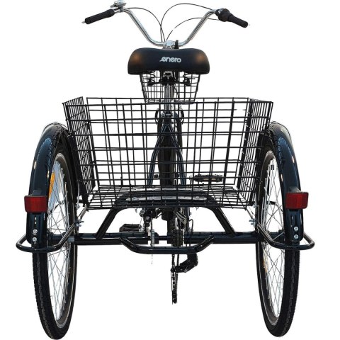 ROWER 3-KOŁOWY 24 CZARNY SHIMANO 7-BIEGOWY OBNIŻONA RAMA 1060972