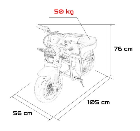 Pojazd Motor SUPERMOTO Pomarańczowy