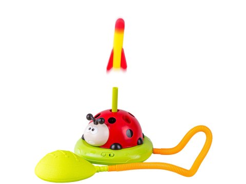 Gra Zręcznościowa 3w1 BIEDRONKA Wyrzutnia Rakiet Skakanka Rzut Do Celu Rzutki Skaczące Ramiona Interaktywna Zabawka Dla Dzieci