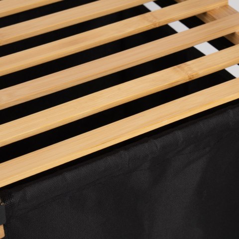 Kosz na pranie bambusowy HANOI BLACK DUO KOLOR