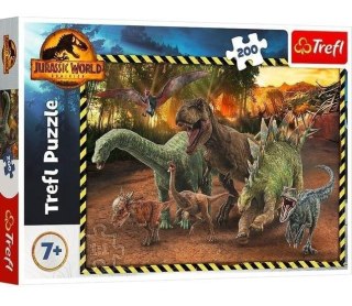 Puzzle 200 Dinozaury z Parku Jurajskiego TREFL