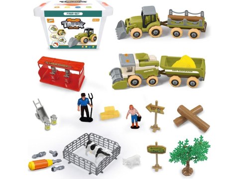 Farma Traktor Kombajn Do Skręcania Gospodarstwo Rolne Zestaw Majsterkowicza Rolnika Traktor Kombajn Zwierzęta Wkrętarka