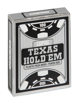 Karty Texas Hold'em srebrny/czarny CARTAMUNDI