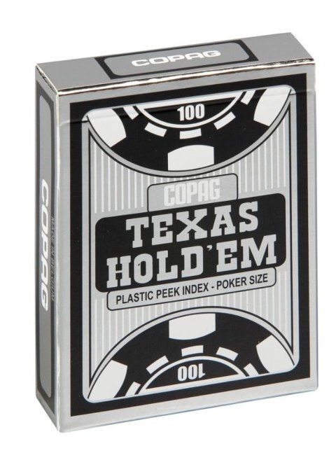 Karty Texas Hold'em srebrny/czarny CARTAMUNDI