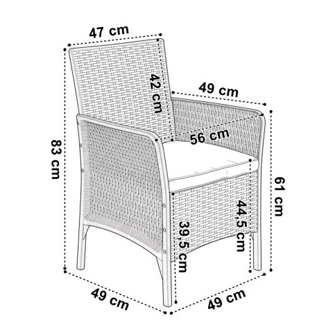 Zestaw mebli ogrodowych CAMELIA
