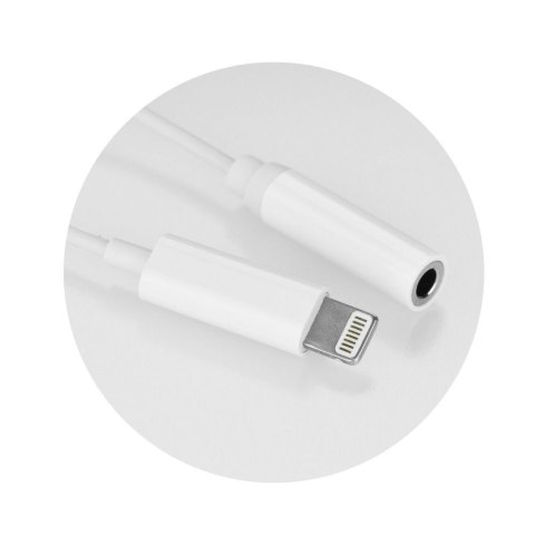 Adapter AUX Lightning (męski) do Jack 3,5 mm (żeński) biały