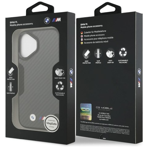 BMW futerał do IPHONE 17 kompatybilny z MagSafe BMHMP17S24CFMMK (Kevlar Matt) black