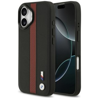 BMW futerał do IPHONE 17 kompatybilny z MagSafe BMHMP17S25PCPSKR (PU Perfotated Stripe Logo) red