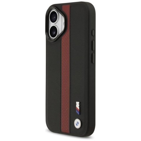 BMW futerał do IPHONE 17 kompatybilny z MagSafe BMHMP17S25PCPSKR (PU Perfotated Stripe Logo) red