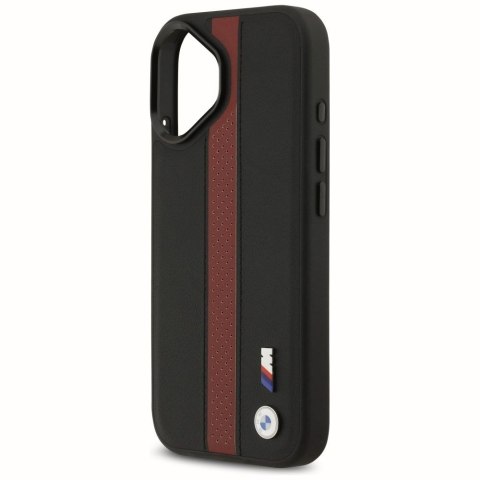 BMW futerał do IPHONE 17 kompatybilny z MagSafe BMHMP17S25PCPSKR (PU Perfotated Stripe Logo) red