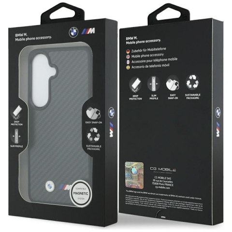 BMW futerał do SAMSUNG S26 BMHMS26S24CFMMK (Magnetic Kevlar W/ Logo) czarny