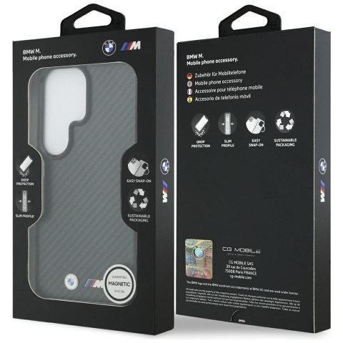 BMW futerał do SAMSUNG S26 Ultra BMHMS26L24CFMMK (Magnetic Kevlar W/ Logo) czarny