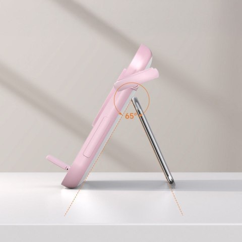 Forcell F-ENERGY Mag Mirror 3 in 1 15W ładowarka indukcyjna z kompatybilna z MagSafe / Apple Watch / Samsung Watch / Airpods róż