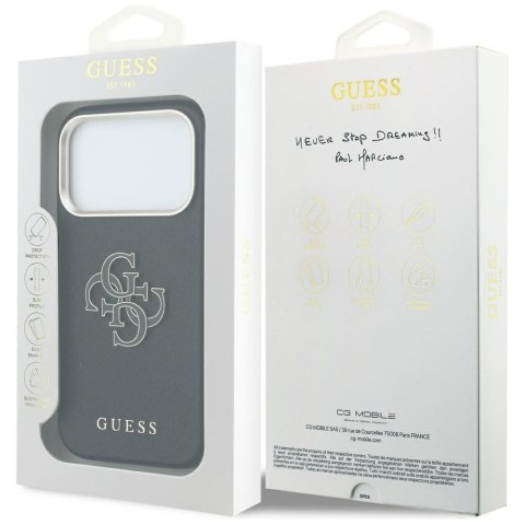 GUESS futerał do IPHONE 17 Pro Max GUHCP17X5PS4RGGK (PU FW Resin Logo) czarny