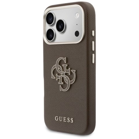 GUESS futerał do IPHONE 17 Pro Max GUHCP17X5PS4RGGW (PU FW Resin Logo) brązowy