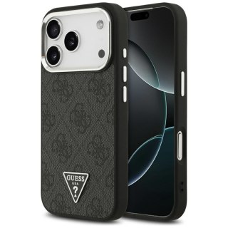 GUESS futerał do IPHONE 17 Pro kompatybilny z MagSafe GUHMP17LP4TSRCMK (PU 4G W/Triangle Logo SL) czarny