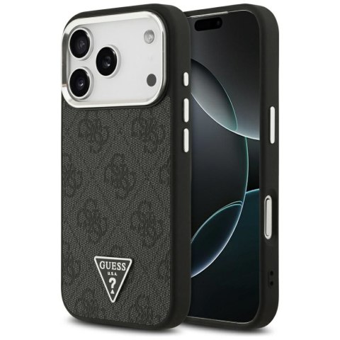 GUESS futerał do IPHONE 17 Pro kompatybilny z MagSafe GUHMP17LP4TSRCMK (PU 4G W/Triangle Logo SL) czarny