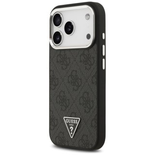 GUESS futerał do IPHONE 17 Pro kompatybilny z MagSafe GUHMP17LP4TSRCMK (PU 4G W/Triangle Logo SL) czarny