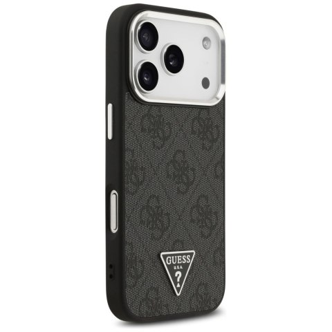 GUESS futerał do IPHONE 17 Pro kompatybilny z MagSafe GUHMP17LP4TSRCMK (PU 4G W/Triangle Logo SL) czarny